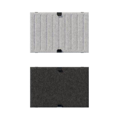 USM Soft Panel Duo für USM Haller Regale, 50 cm x 35 cm, Grau / Dunkelgrau