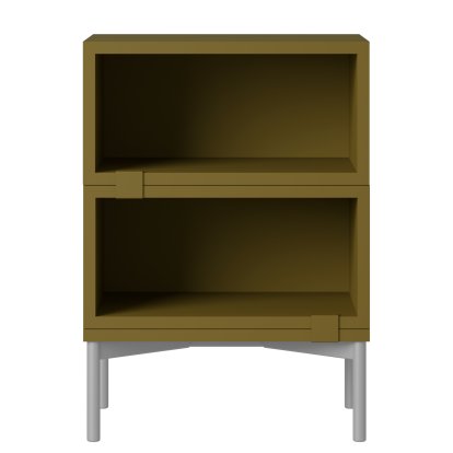 Stacked Nachttisch 1, Braungrün