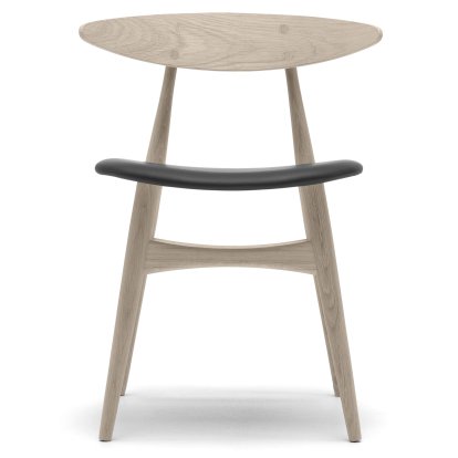 CH33P Stuhl, Eiche geseift, Leder anthrazit