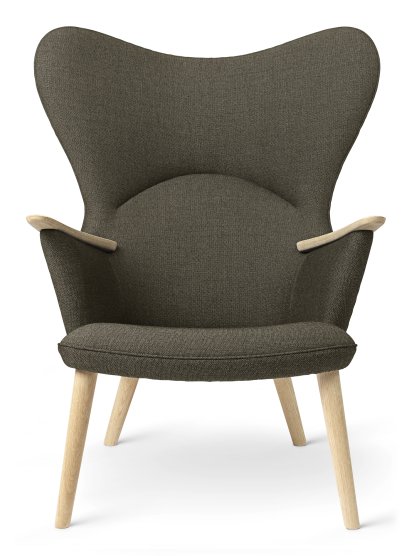 CH78 Mama Bear Loungesessel, Passion - pfeffer, Eiche geseift, Ohne Nackenkissen