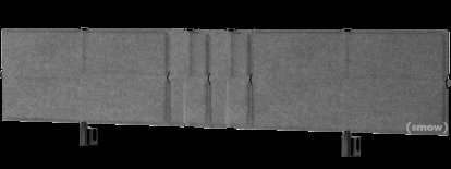 USM Privacy Panels Tischblende, Für USM Haller Tisch klassisch, 200 cm, Anthrazitgrau
